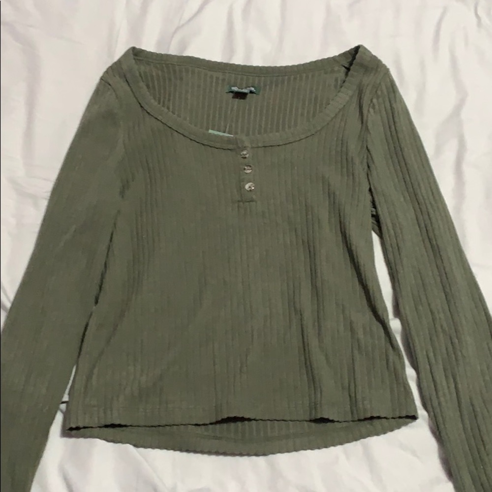 Olive Green Long Sleeved Shirt